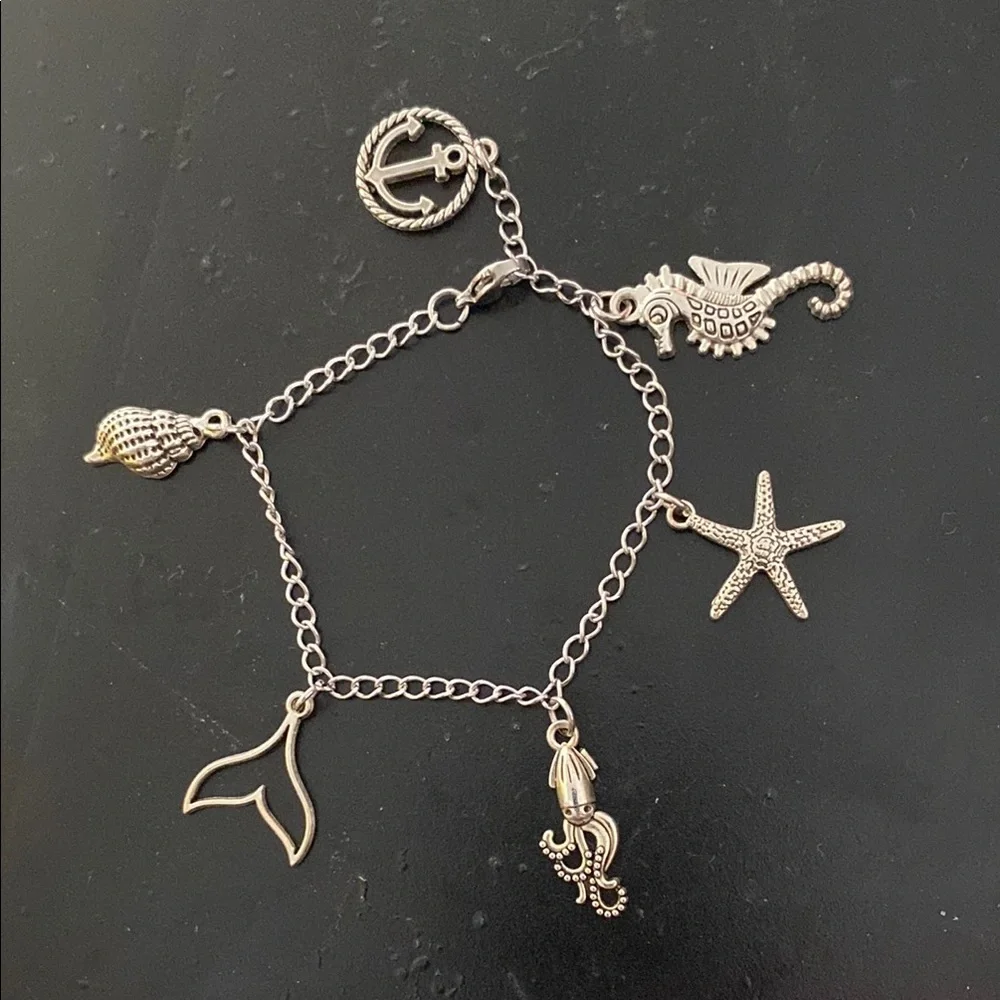 Hand Crafted Charm Bracelet with Nautical Theme Kid Size